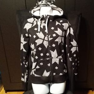 SO Snowflake Fleece lined hood sweater hoodie